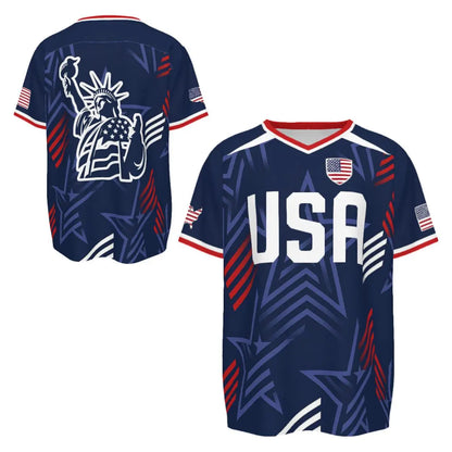 2026 America Soccer Jersey for Men – USA Football Fan Shirt, Quick-Drying V-Neck Casual Sportswear