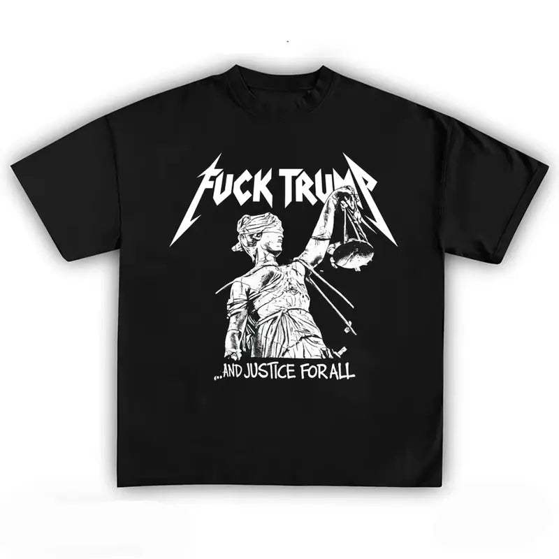 Vintage-Style "F Trump" Graphic T-Shirt – Retro 90s Bootleg Inspired Political Punk Unisex Tee