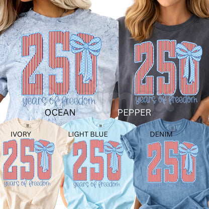 Comfort Colors® America 250 Years T-Shirt – Floral USA Stripe Graphic Tee, Retro July 4th Oversized Shirt, Semiquincentennial 1776–2026 Celebration Top