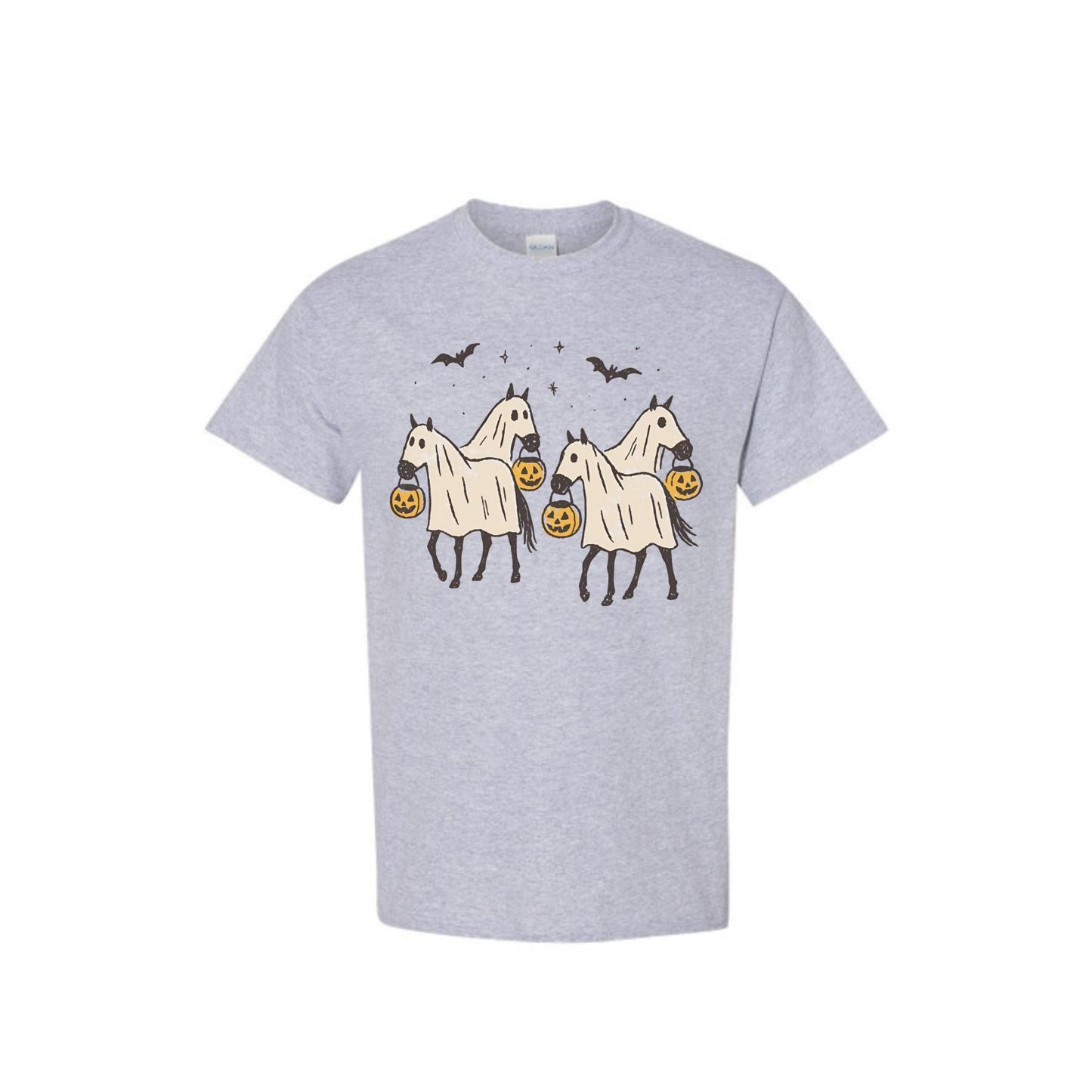 "Night-Mare" Unisex Tee - Creepy Horse Print, Dark Humor Cotton Shirt
