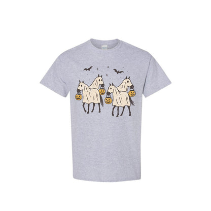 "Night-Mare" Unisex Tee - Creepy Horse Print, Dark Humor Cotton Shirt