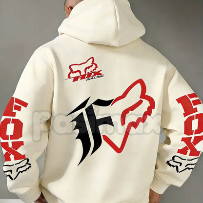 Fox Racing Inspired Vintage Graphic Hoodie – Retro Motocross Lifestyle Pullover, MTB Streetwear, Unisex Action Sports Apparel