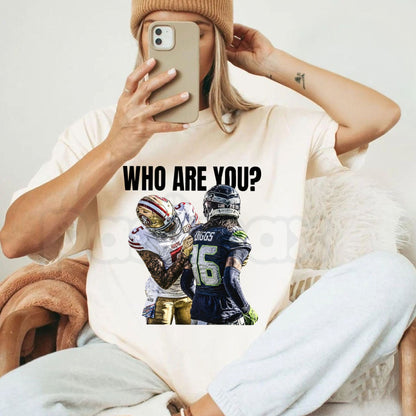 Comfort Colors® Mike Evans Who Are You Football T-Shirt – Retro Wide Receiver Graphic Tee, Vintage Gameday Unisex Top & Sports Gift