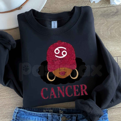 12 Zodiac Slay Girl Sweatshirt | Afro Zodiac Sign Graphic Crewneck