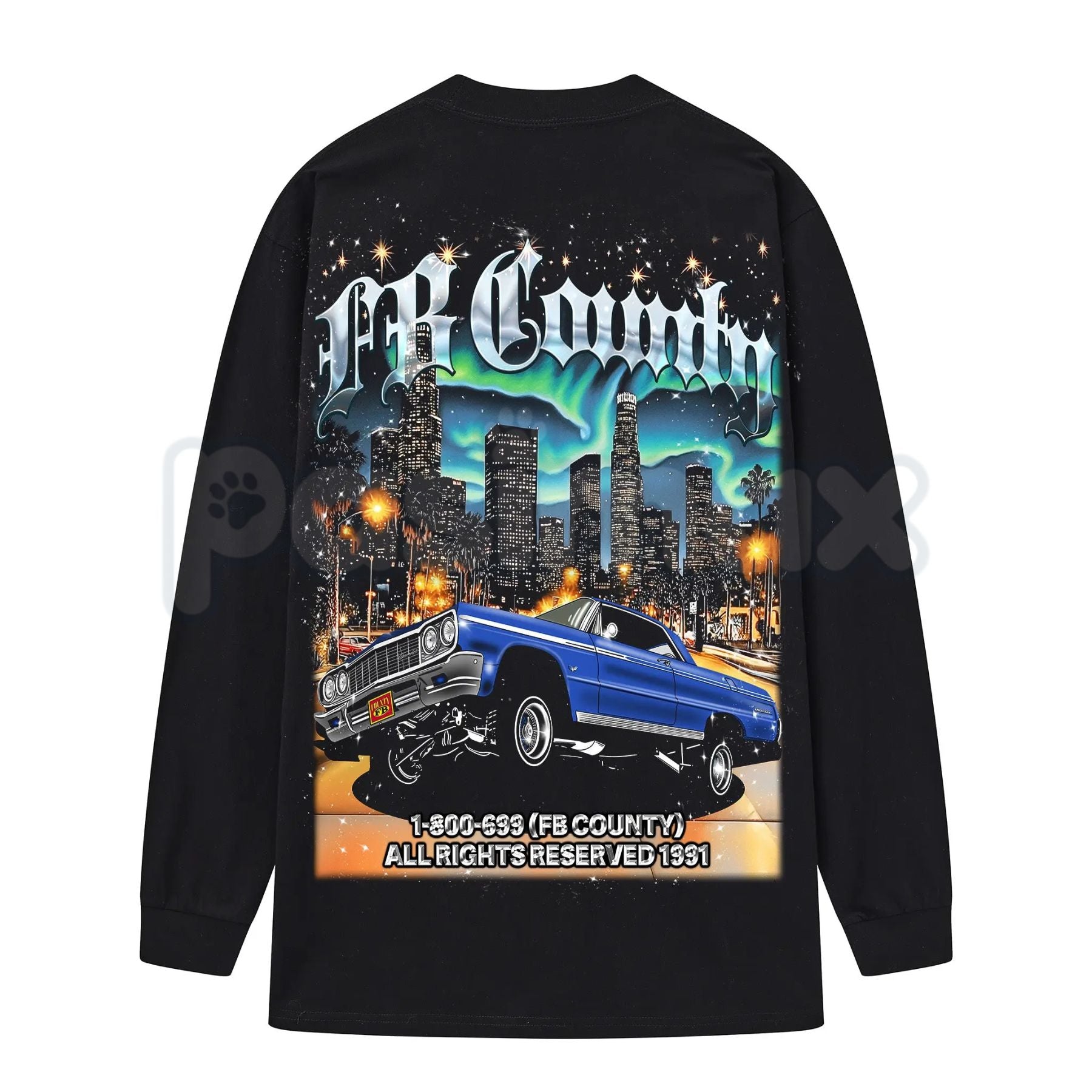 FB County Graphic Long Sleeve Tee – OG West Coast Style – Pasimax