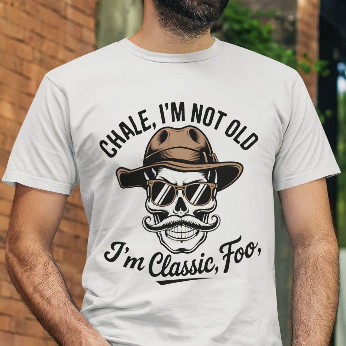 New 2025 Men's Printed T-Shirt - Black 100% Cotton Premium Tee, Durable Short-Sleeve Top