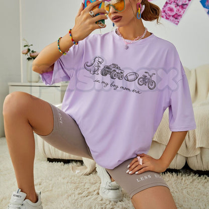 Comfort Colors® In My Boy Mom Era T-Shirt – Trendy Sports Mom Graphic Tee, Football & Monster Truck Mama Shirt, Cute Dinosaur Boy Mom Top