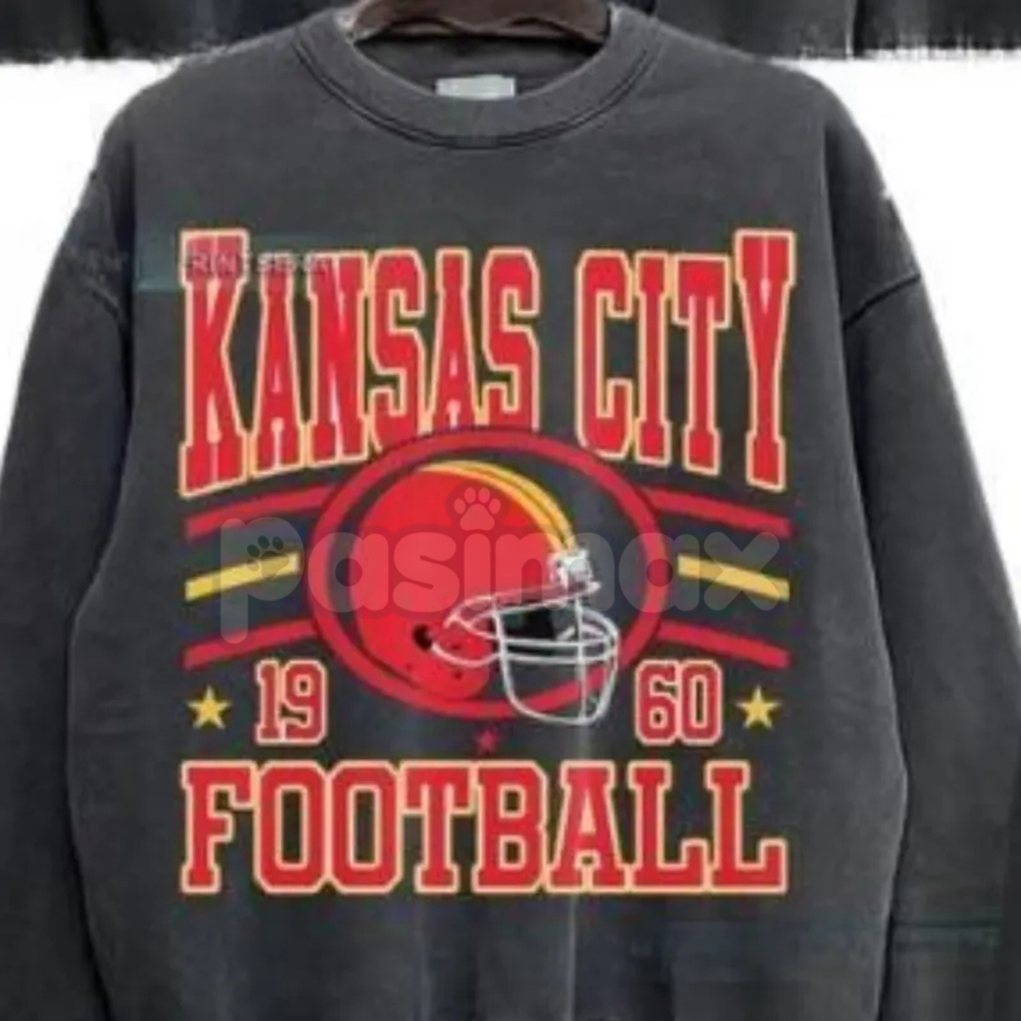 New Retro Style Varsity All Team Football Sweatshirt – Vintage Fan Crewneck