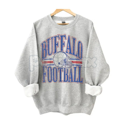 Vintage All Team Football ASH GREY Crewneck Sweatshirt – Retro Collegiate Sports Fan Gear