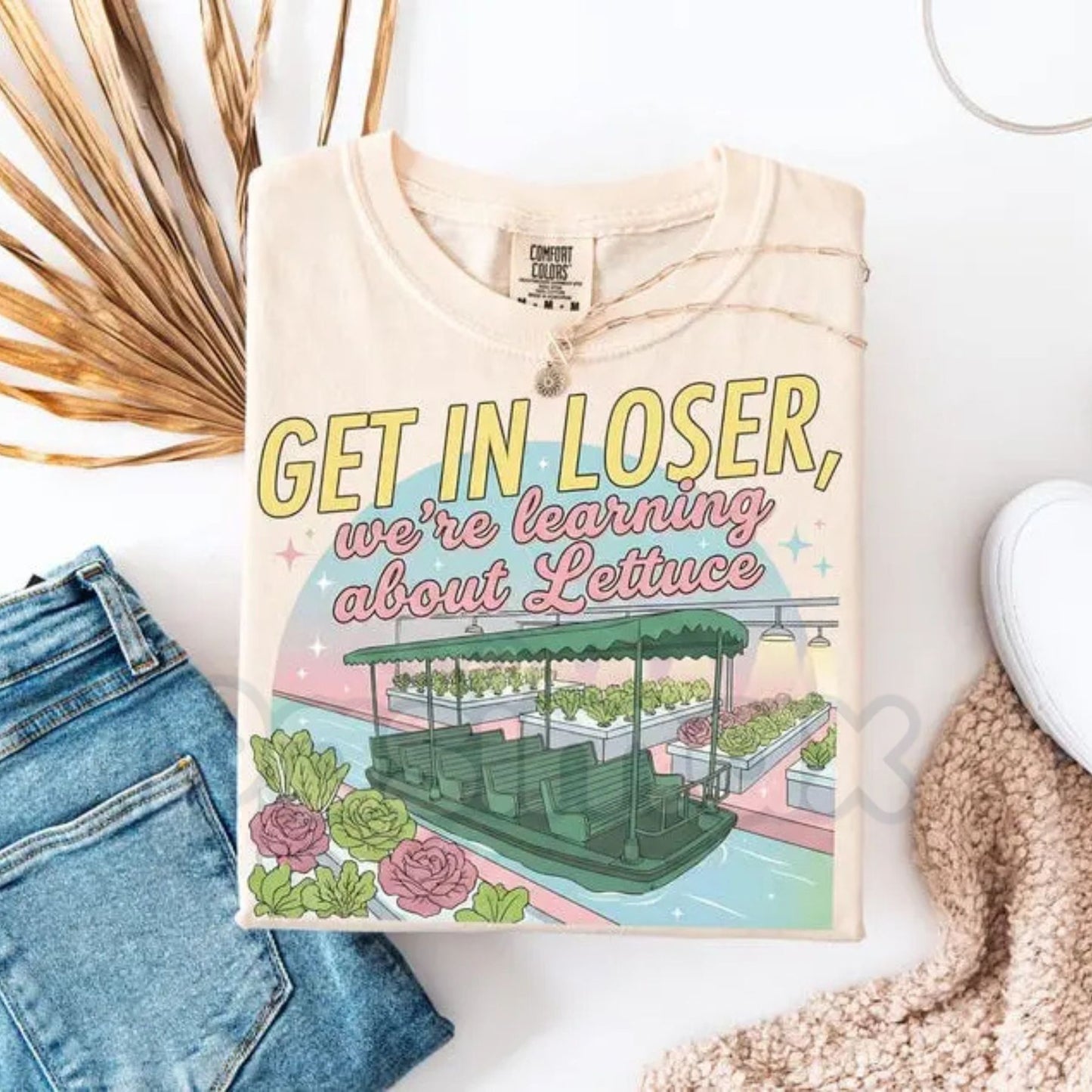 Comfort Colors® "Get In Loser" Magical Journey T-Shirt – Playful Future Land Graphic Tee, Aesthetic Retro Theme Park Trip Shirt, Trendy Vacation Top