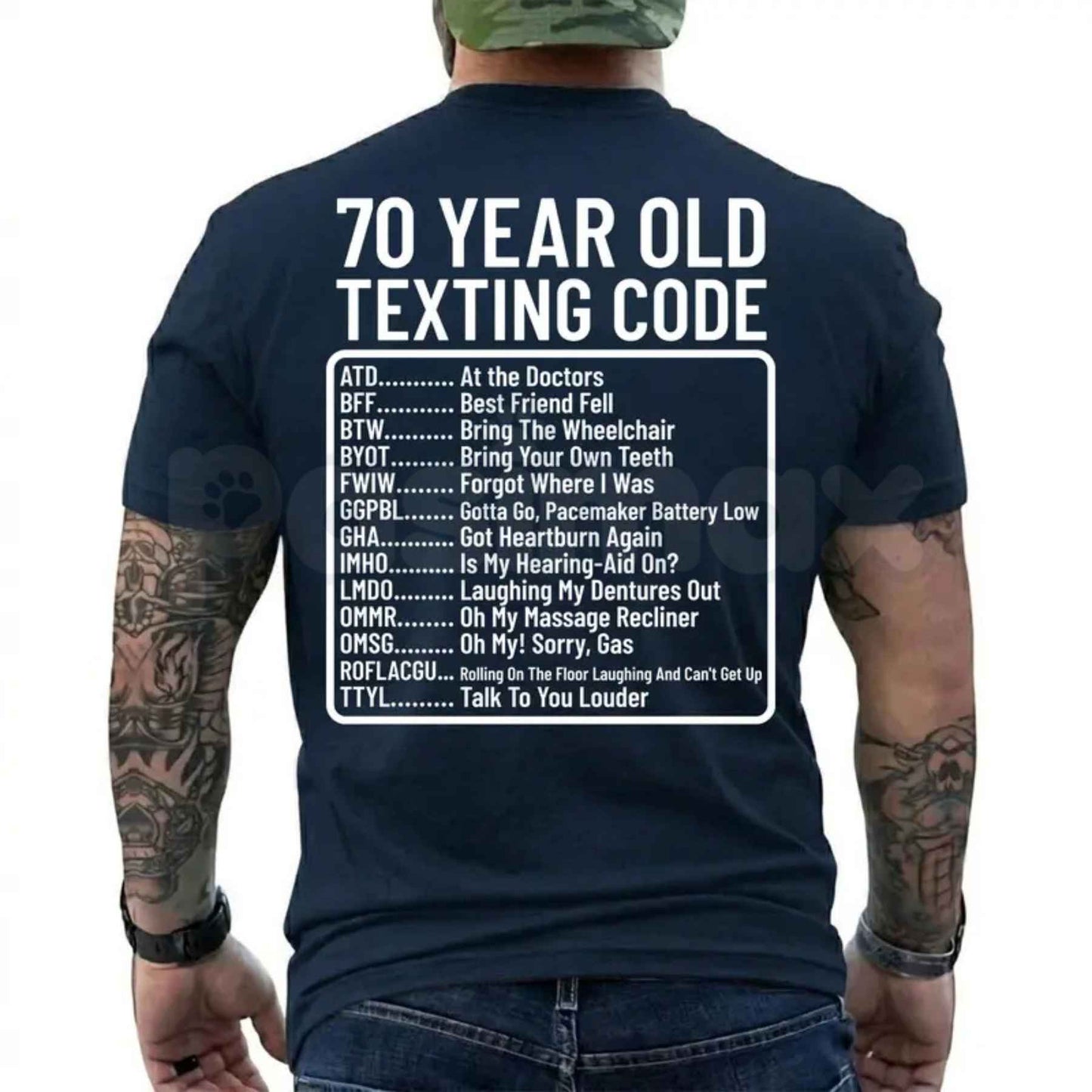 Funny 70th Birthday Shirt ATD At The Doctors – Over the Hill Aging Humor Tee, Sarcastic Seventieth Birthday Unisex Cotton Graphic T-Shirt