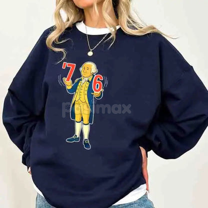 George Washington Tennis Score Sweatshirt – Funny 6-7 7-6 Historical Meme Top