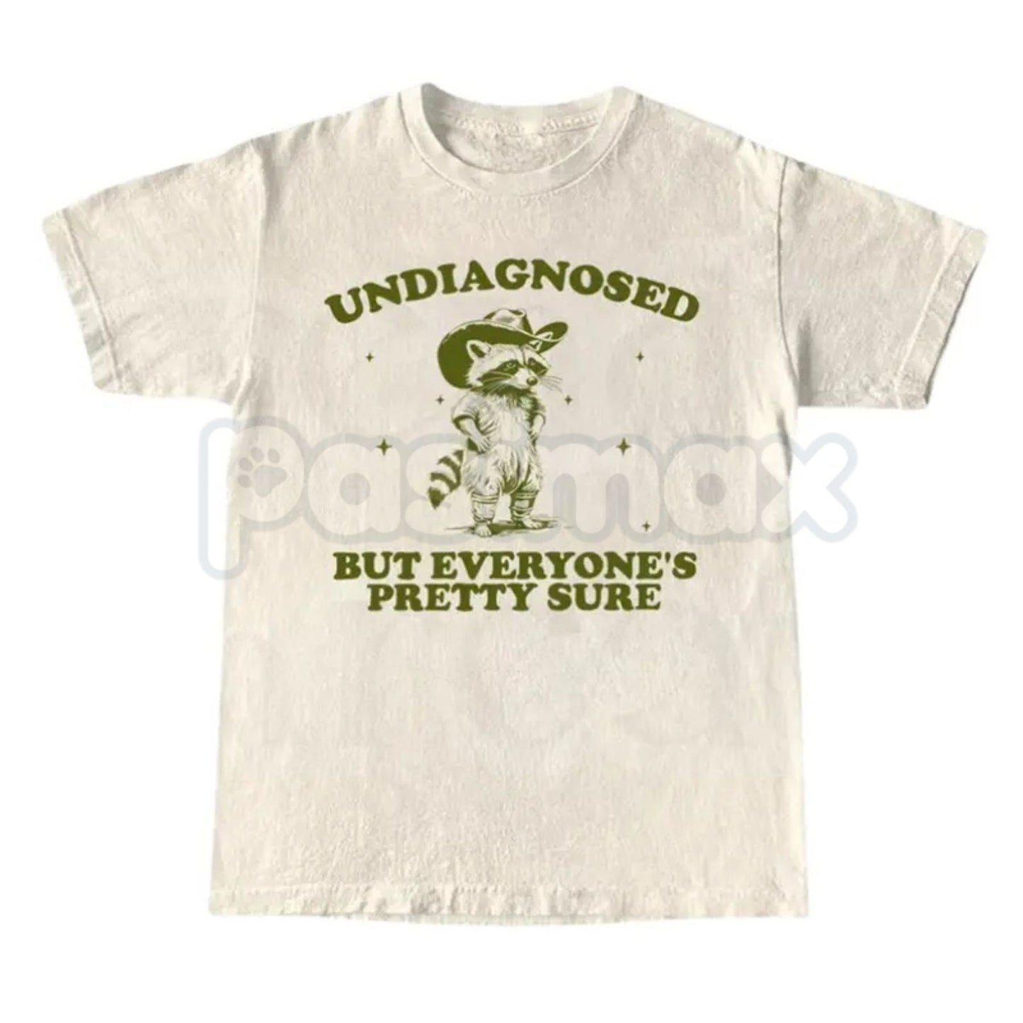 "Undiagnosed But Everyone's Pretty Sure" T-Shirt – Funny ADHD Meme Graphic Tee, Premium 100% Cotton Mental Health Awareness Top, Soft Lived-In Heavyweight Relatable Neurospicy Shirt, Made in USA