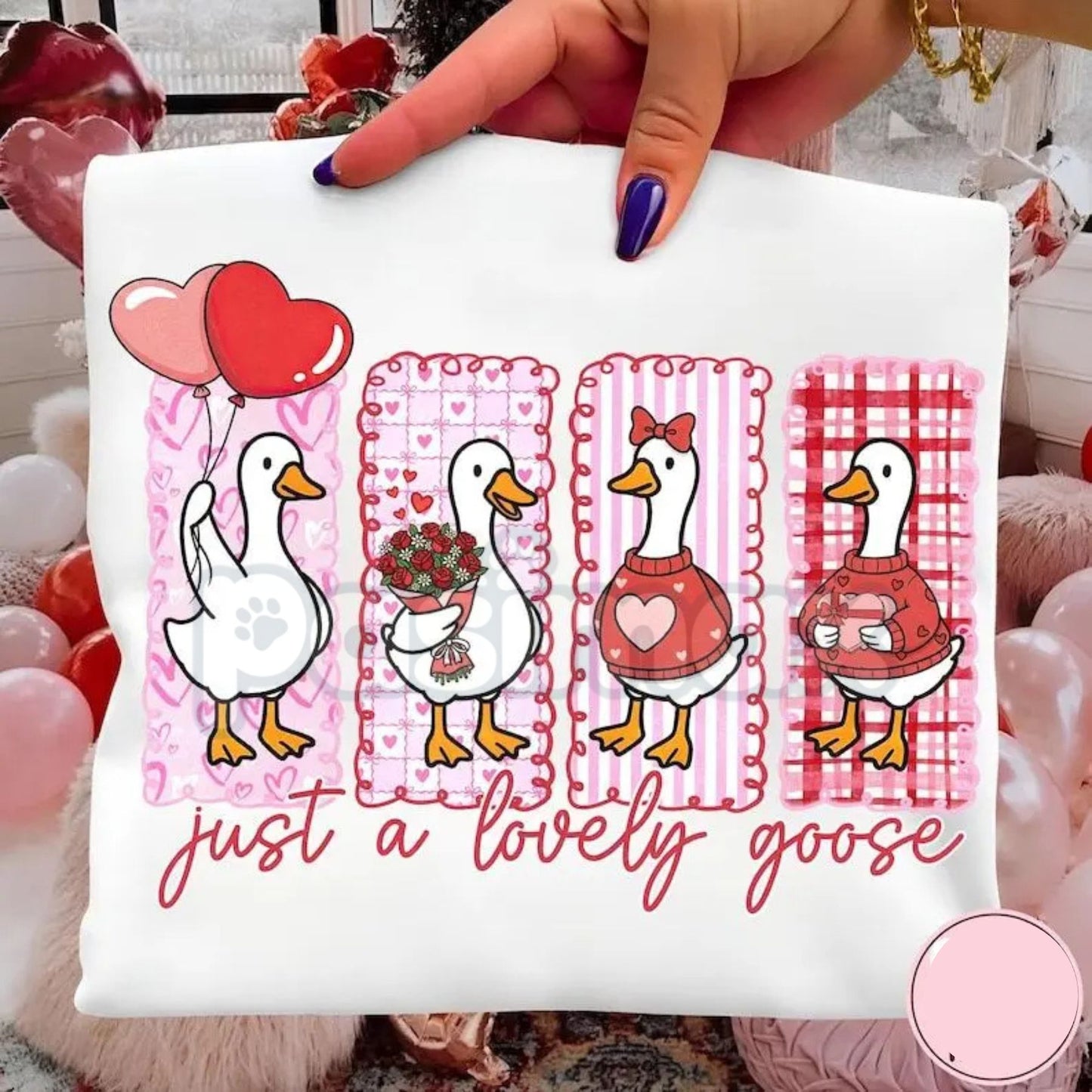 Silly Goose Valentines Sweatshirt | Funny Valentine's Day Crewneck | Aesthetic Retro Goose Shirt | Cute V-Day Gift for Her | Whimsical Heart Graphic Pullover