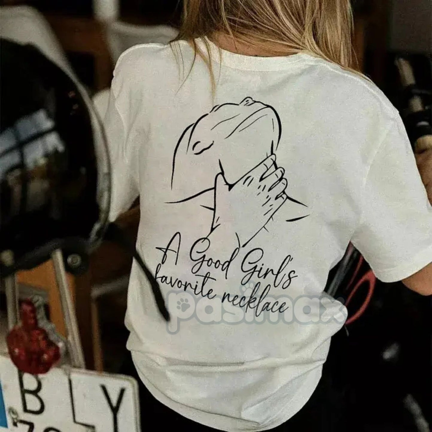 "A Good Girl's Favorite Necklace" T-Shirt - Funny Women Graphic Tee, Ladies Summer Outfit