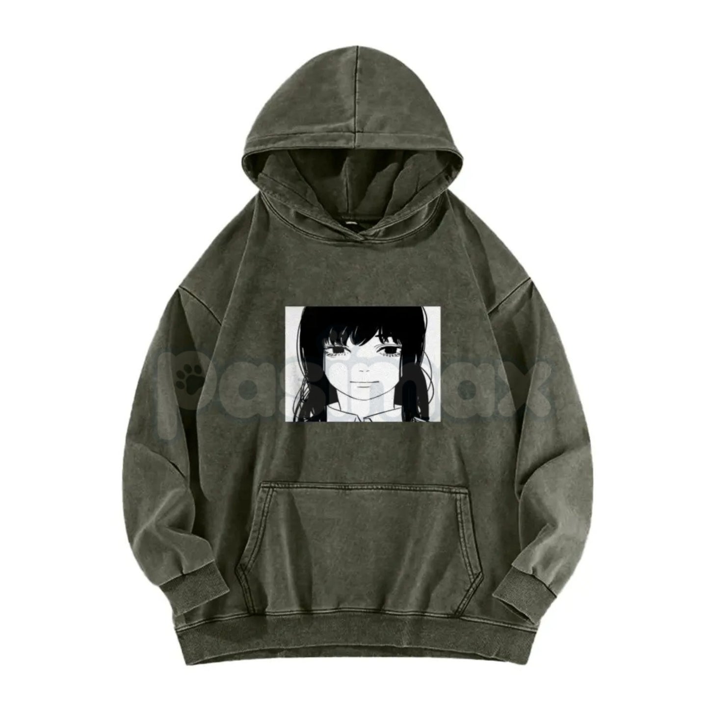 Asa Stare Chainsaw Man Hoodie – Fun Anime & Manga Reference Pullover, Vintage Washed Fit