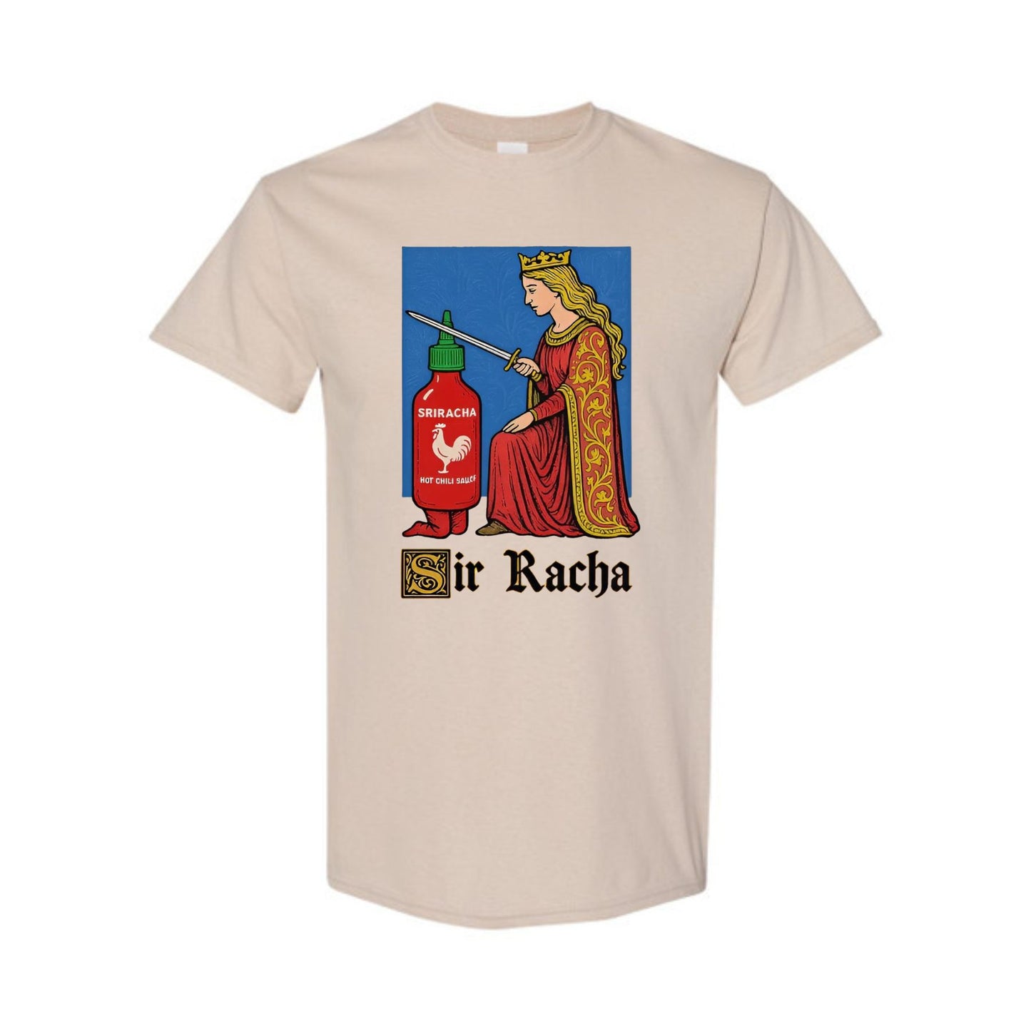 "Sir Racha" T-Shirt - Punny Sriracha Sauce Tee, Funny Foodie Apparel, Unisex