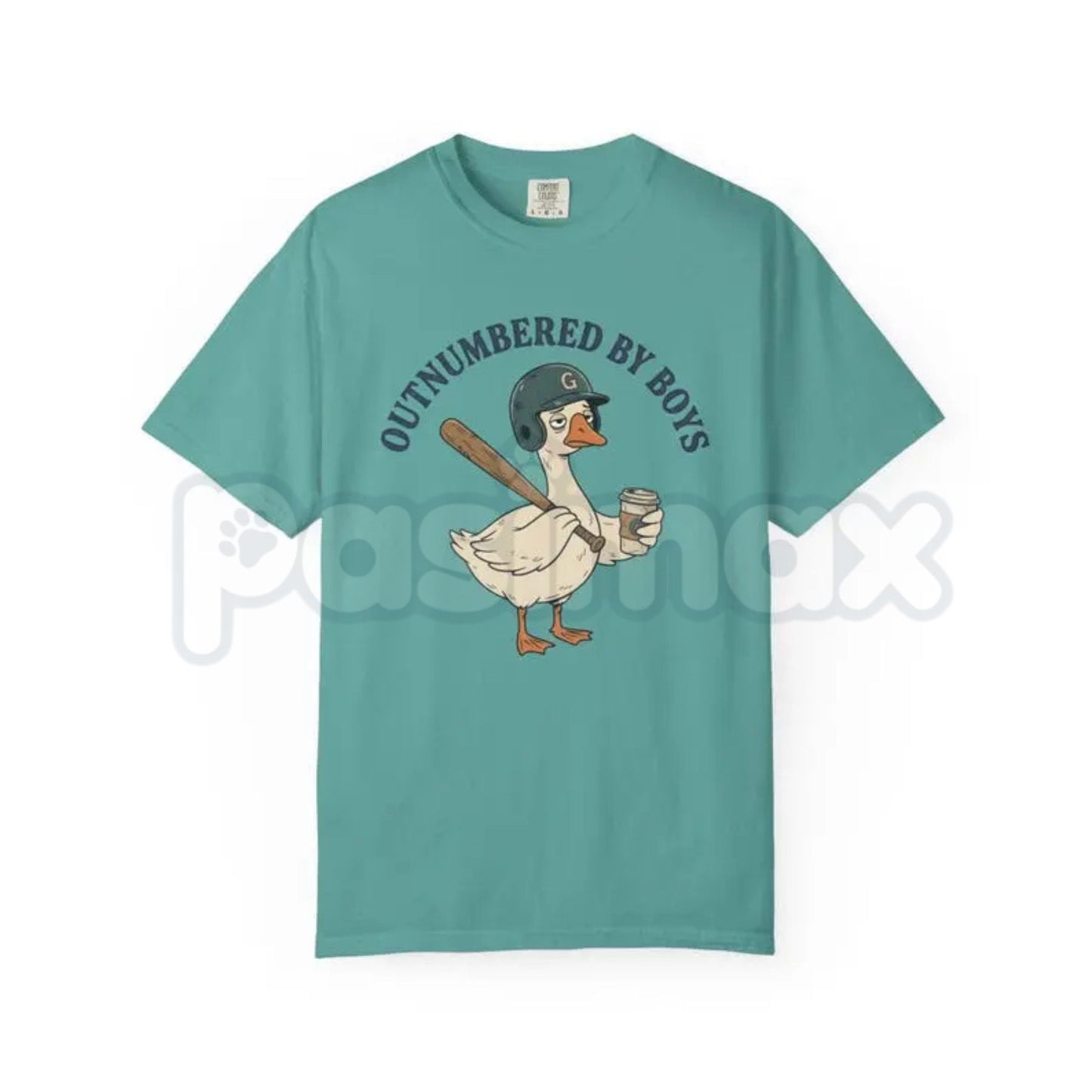 Comfort Colors® Funny "Boy Mom" T-Shirt – Outnumbered By Boys Tee, Sarcastic Chaos Coordinator Shirt, Aesthetic Motherhood Graphic Top