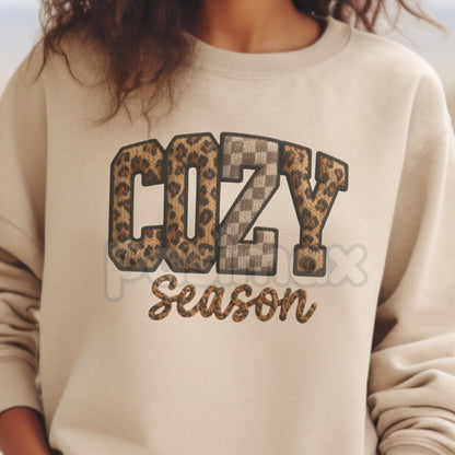 Cozy Season Holiday Sweatshirt | Relaxed Christmas Crewneck Jumper | Fall Winter Aesthetic Comfort Top