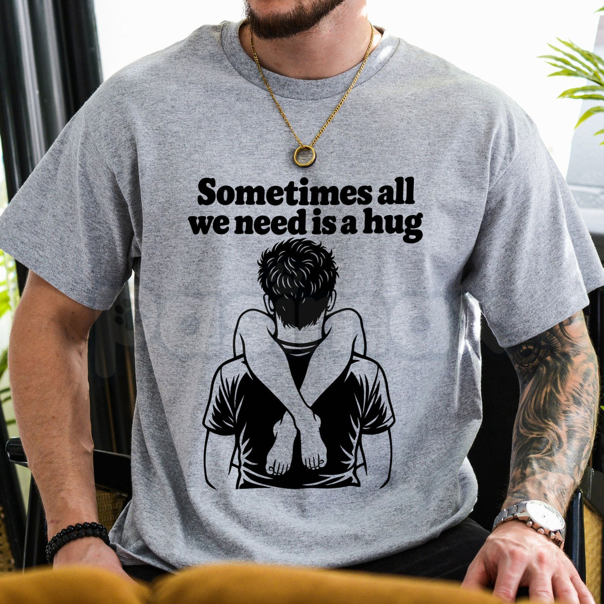 Sometimes All We Need Is A Hug T-Shirt – Funny Sarcastic Quote Graphic Tee