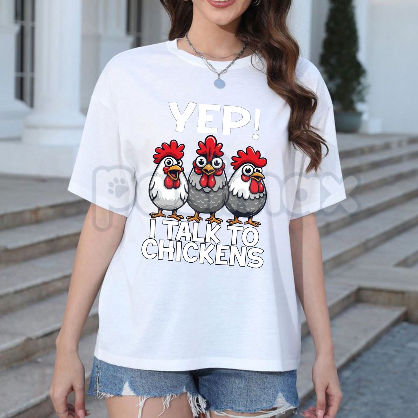 "Funny Chicken Lover" Graphic T-Shirt – Crazy Chicken Lady Gift Tee, Premium 100% Cotton Backyard Poultry Top, Soft Lived-In Heavyweight Sarcastic Farm Life Shirt, Made in USA