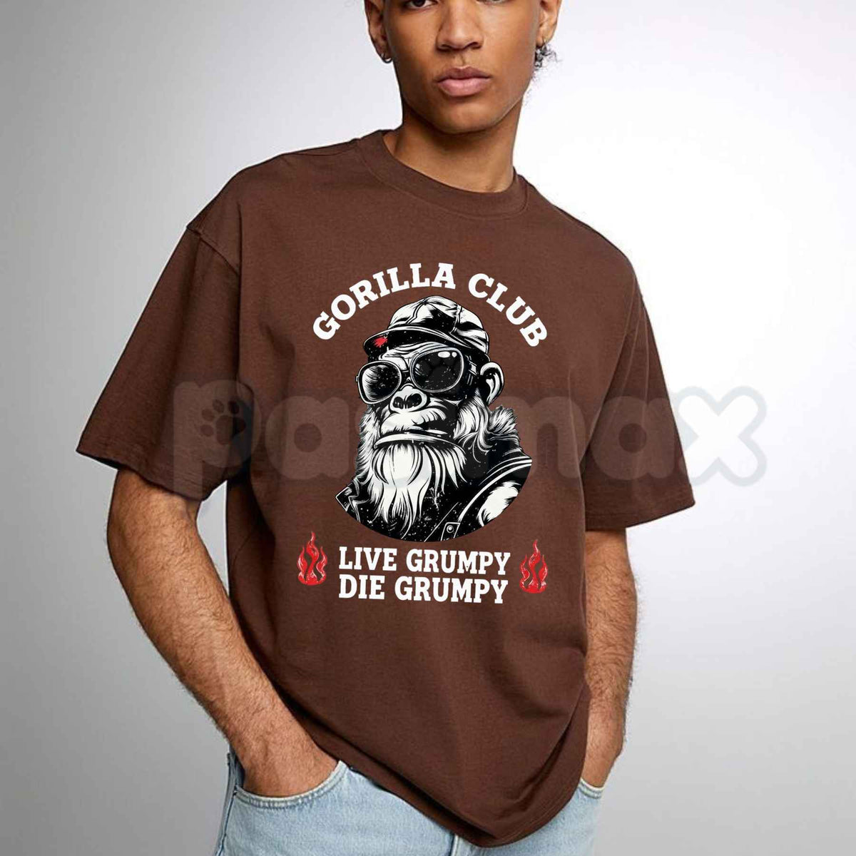 Gorilla Club Graphic T-Shirt – Retro Ape Streetwear Aesthetic Unisex Tee