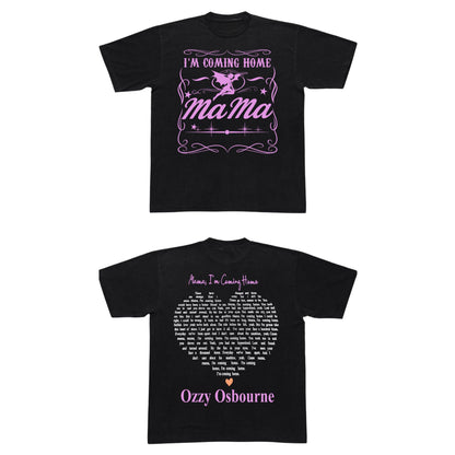 "Mama, I’m Coming Home" Rock Tee - Two-Sided Lyric Tribute T-Shirt, Ozzy Osbourne Fan Apparel