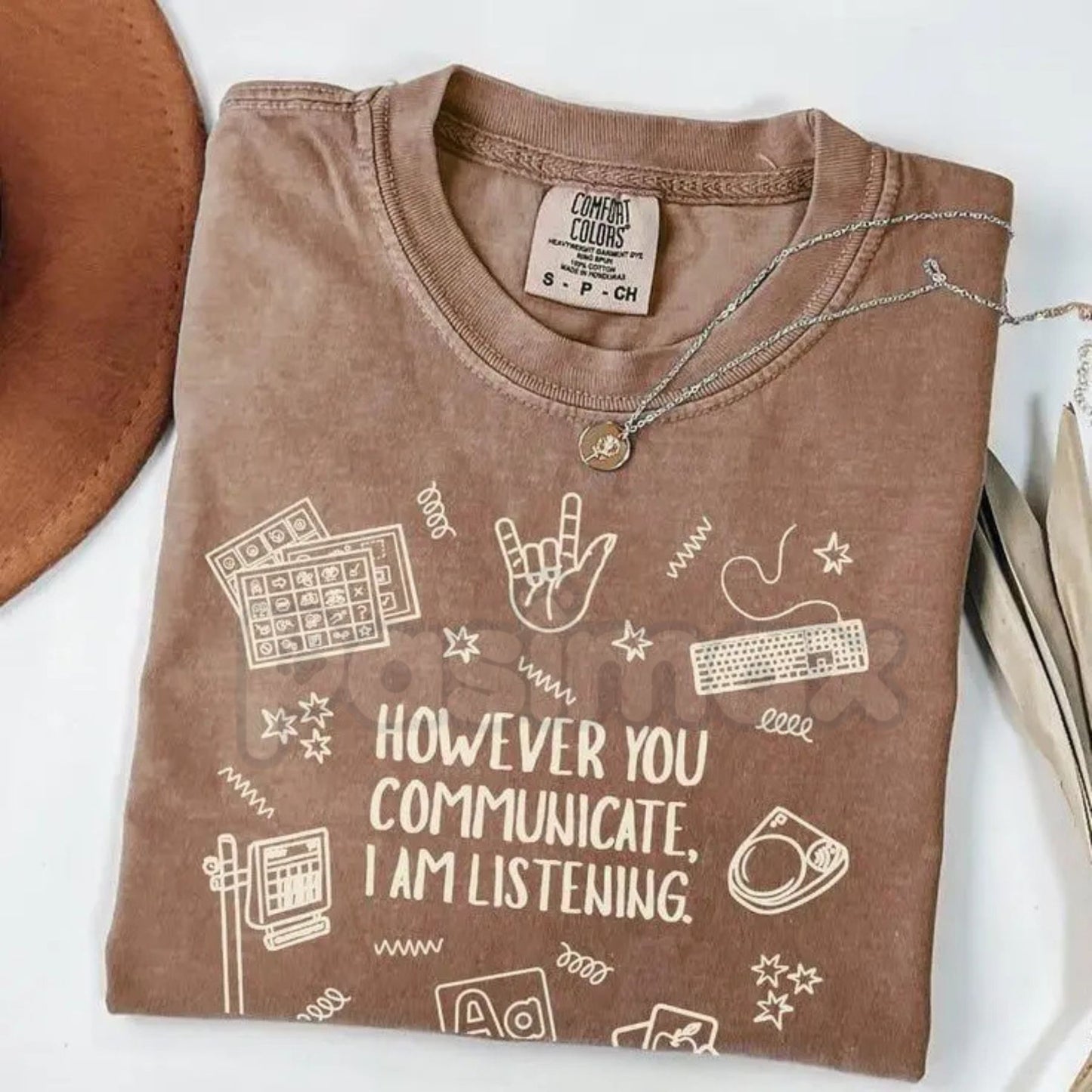 Comfort Colors® "Everyone Deserves Communication" T-Shirt – Aesthetic SLP Advocacy Tee, Neurodiversity Speech Therapy Shirt, Inclusive Communication Advocate Gift