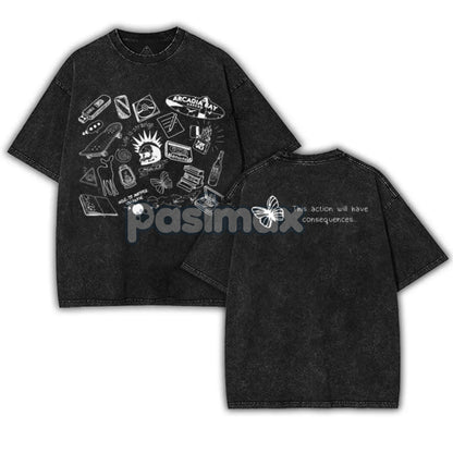 Life is Strange Washed T-Shirt – 2-Sided Vintage Retro Gaming Graphic Tee