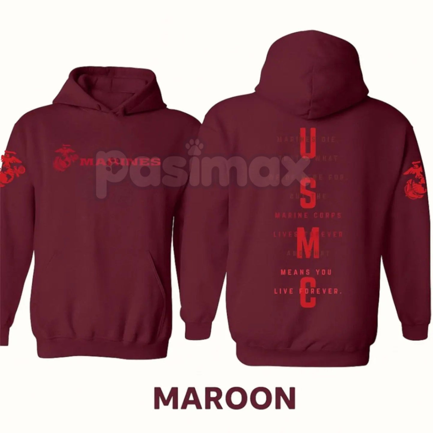 USMC Marines Tactical Hoodie – Classic Semper Fi Pullover, Veteran & Active Duty Marine Corps Gear, Unisex