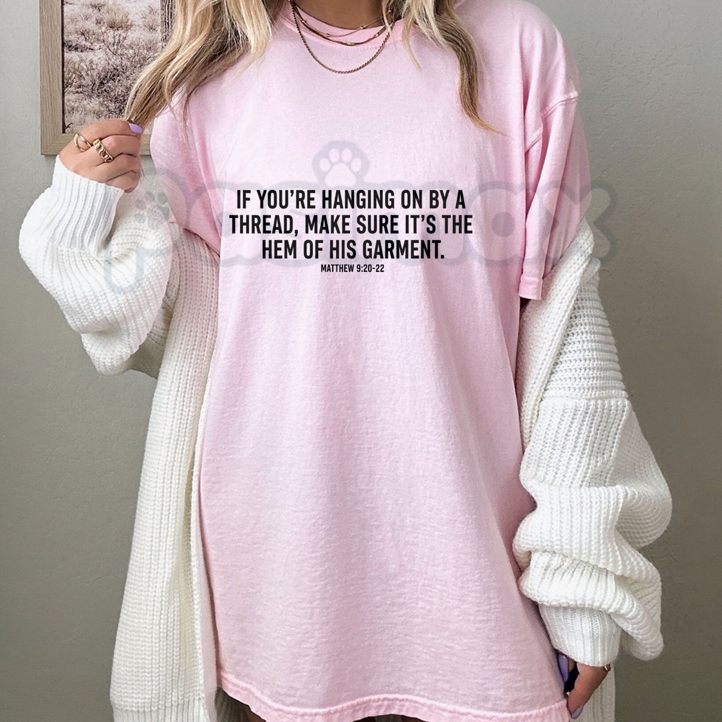 Hem Of His Garment Christian T-Shirt – Matthew 9 Scripture Faith Healing Graphic Tee