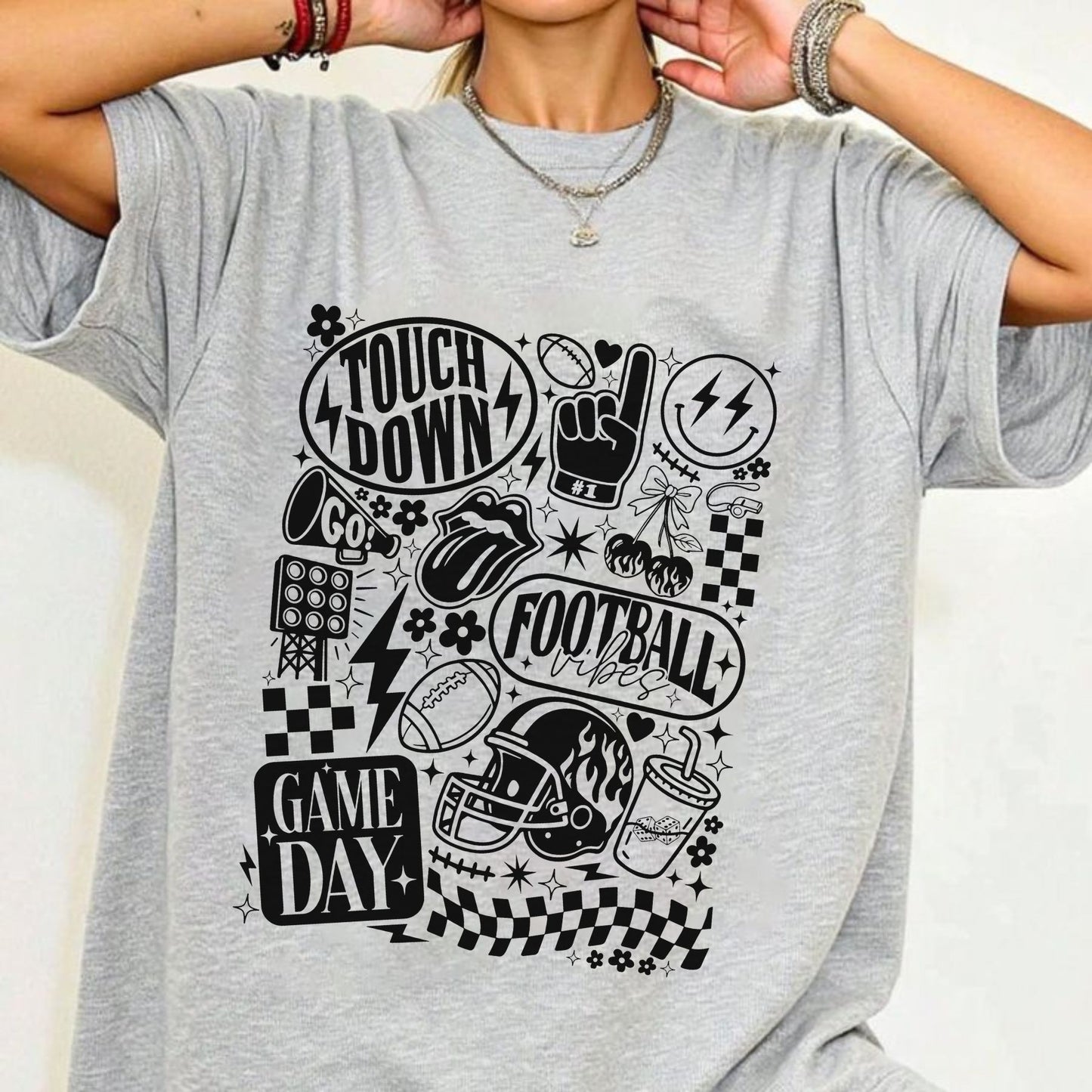 Vintage Football Shirt - Retro Game Day Sports Tee, Classic Fan Apparel