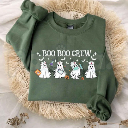 Boo Boo Crew Sweatshirt | Funny Halloween Nurse & Pediatric Healthcare Top