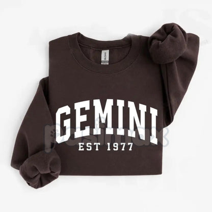 Vintage Zodiac Constellation Sweatshirt – Personalized Astrology Est. [Year] Apparel