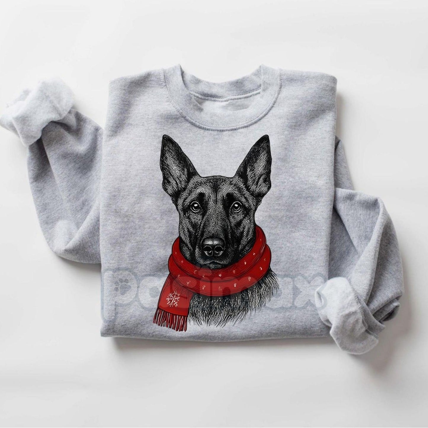 Santa Paws Christmas Dog Sweatshirt – Sport Grey Crewneck for Dog Lovers | Dog Mom Gift