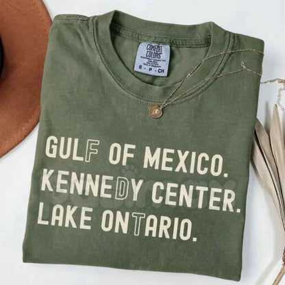 Comfort Colors® Lake Ontario Kennedy Center T-Shirt – Subtle Funny FDT Protest Graphic Tee, Pro-Democracy Activism Unisex Top