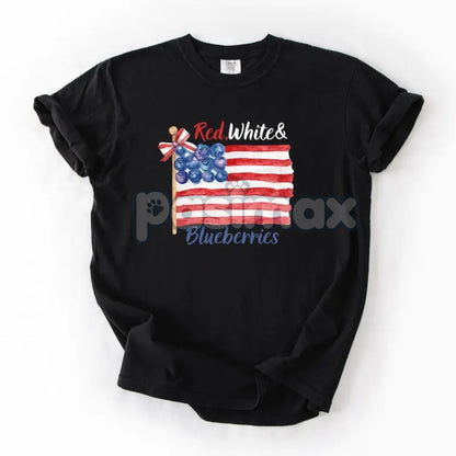 'Red, White and Blueberries' Comfort Colors T-Shirt – The Inflation Budget Tee, He Inspired Economic Statement, USA Flag Satire