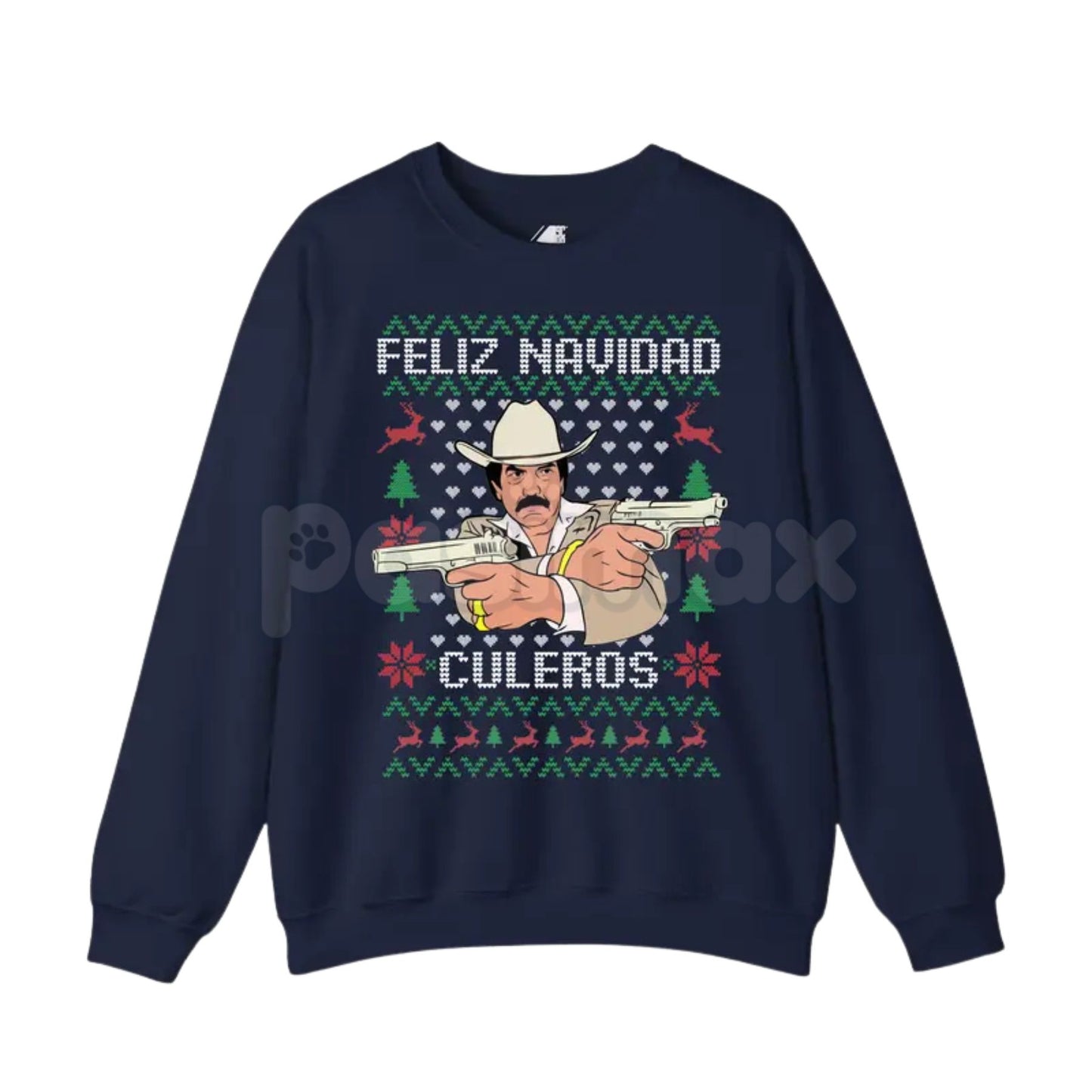 Vicente Fernández Ugly Christmas Sweatshirt | El Rey Mariachi Holiday Jumper | Funny Mexican Legend Xmas Gift | Ranchera Music Fan