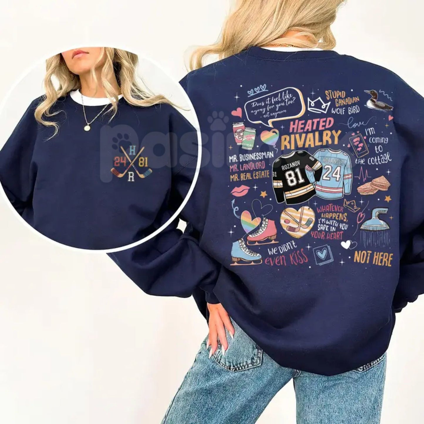 Hollanov Couple Romance Book Sweatshirt | Heated Rivalry Hockey Shirt | Shane and Ilya Bookish Jumper | Game Changer Series Gift | Sports Romance Fan Apparel