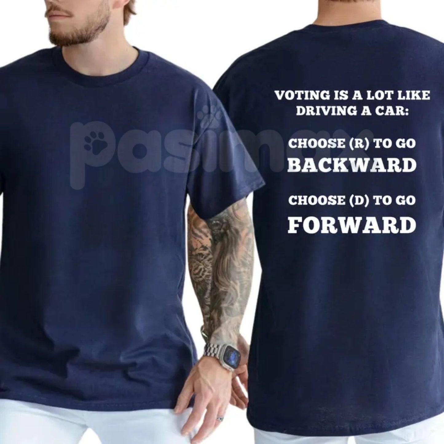 "Voting Is Like Driving" Democrat T-Shirt – Funny Sarcastic Election Progress Graphic Tee