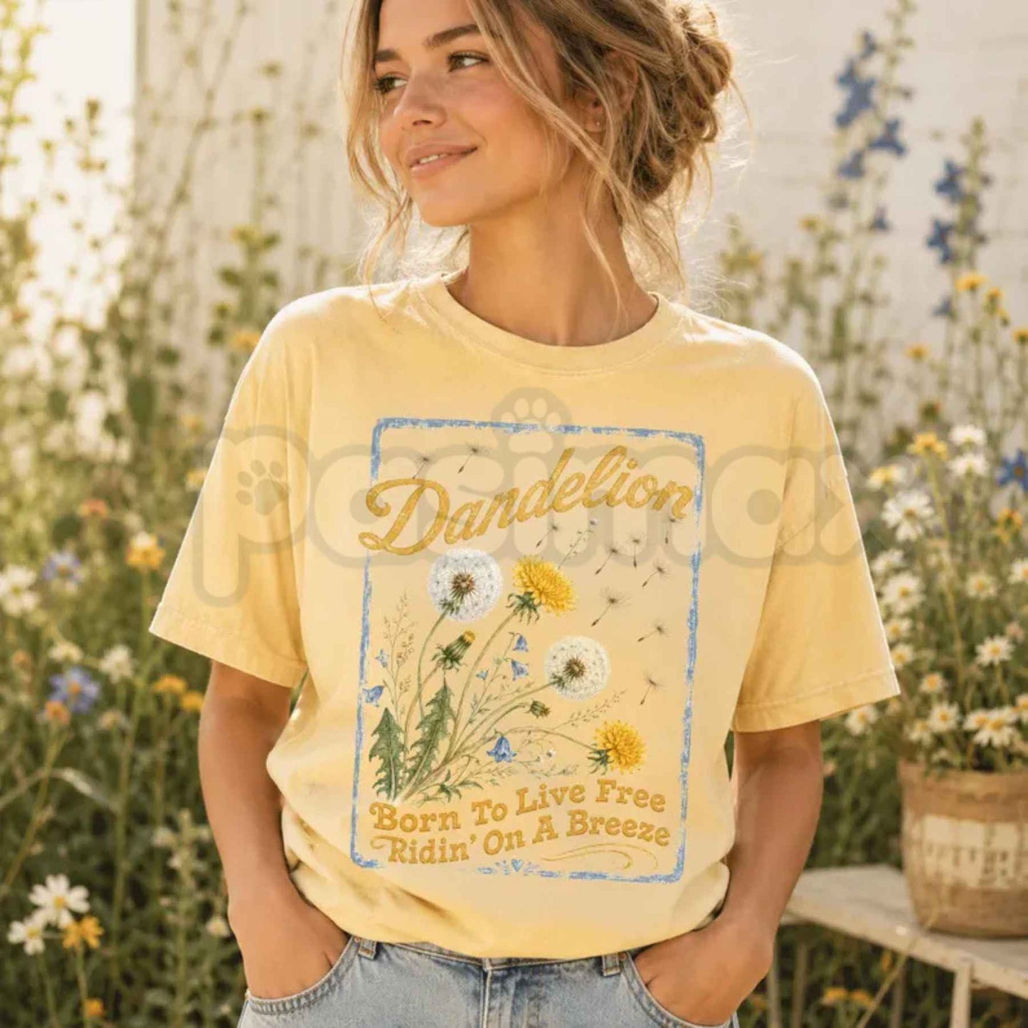 Comfort Colors Dandelion Country Music Graphic Tee