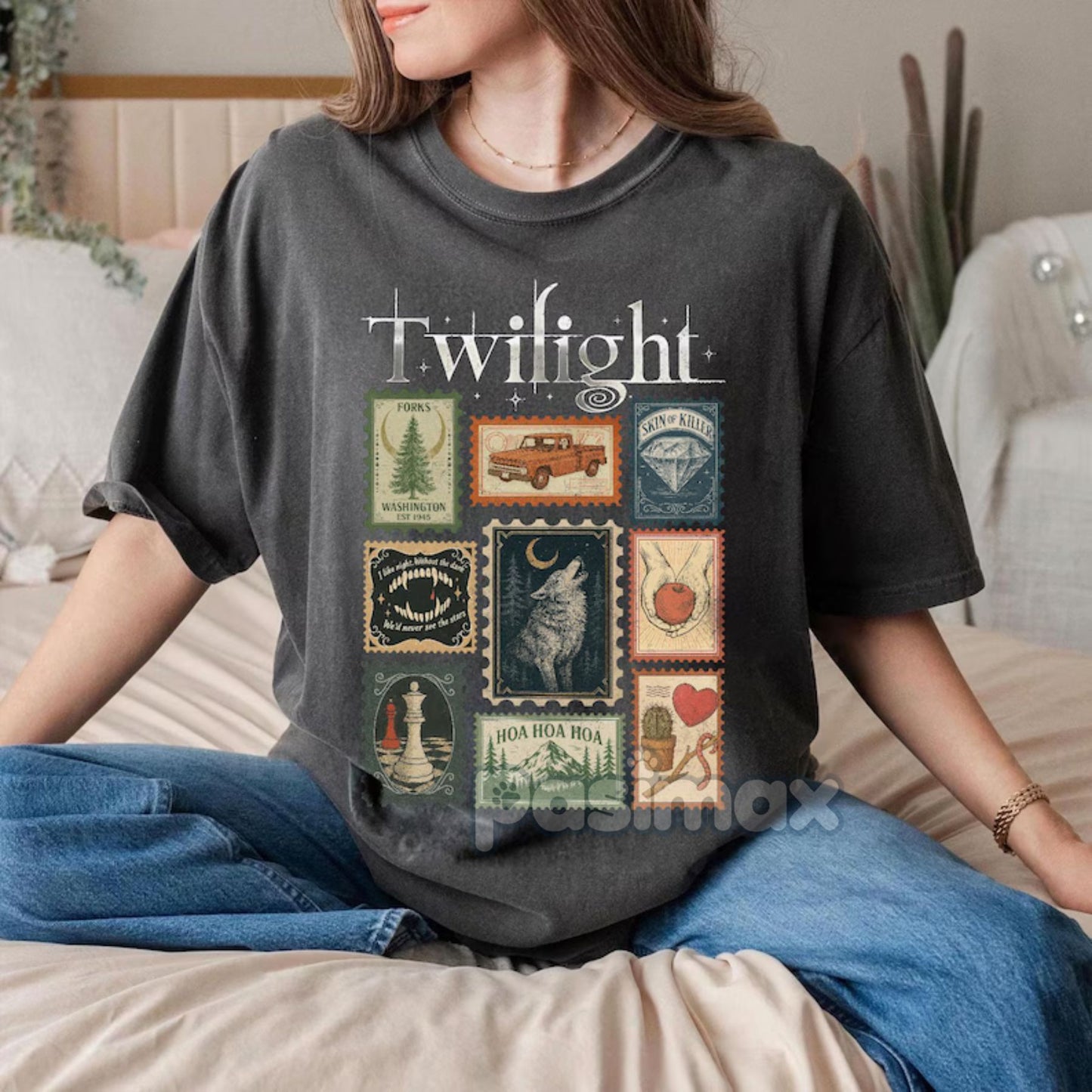 'Forks Washington' Inspired T-shirt – Twilight Fan Merch, Bookish Gift, 'Hoa Hoa Hoa Season' Tee, Team Jacob & Edward Apparel