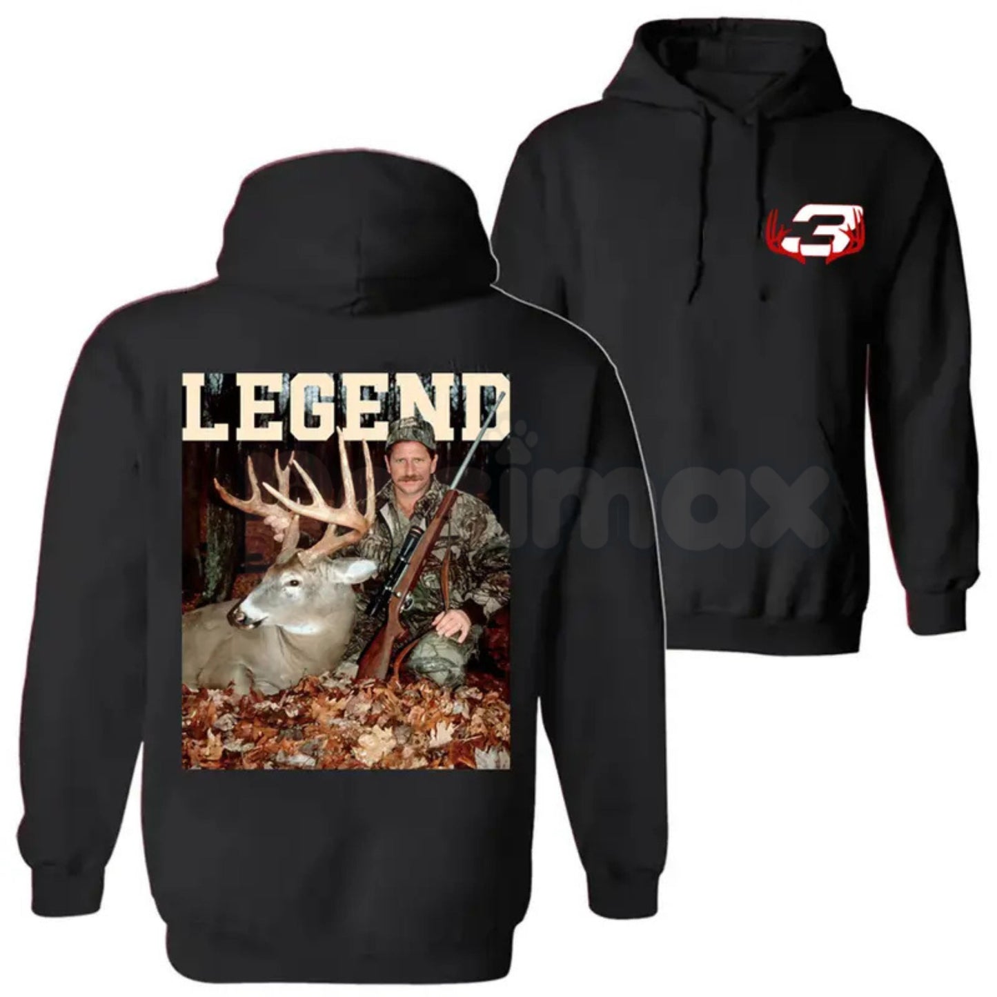 Dale Earnhardt With Deer Hoodie – Vintage Hunting Season Pullover, NASCAR Legend Fan & Outdoors Apparel, Unisex