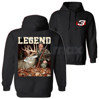 Dale Earnhardt With Deer Hoodie – Vintage Hunting Season Pullover, NASCAR Legend Fan & Outdoors Apparel, Unisex