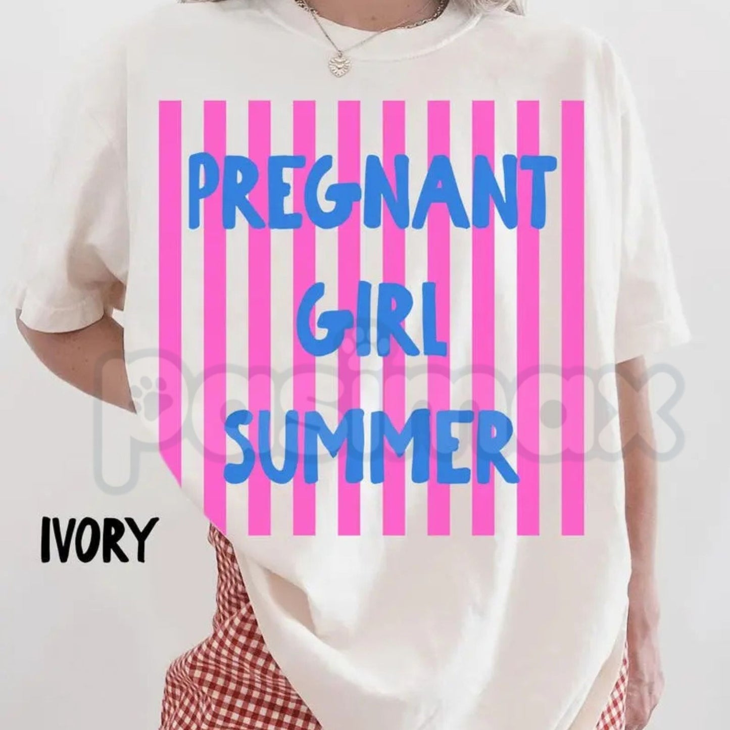 Comfort Colors® Summer Pregnancy Announcement T-Shirt – New Mama Baby Reveal Tee, First Baby "Coming Soon" Shirt, Trendy Mother's Day Gift for Expecting Moms