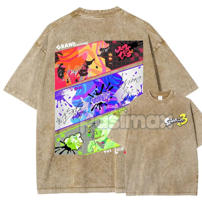 Splatoon 3 Cotton Unisex Round Neck Anime T-Shirt – Casual Graphic Tee