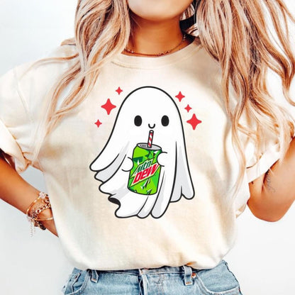 Funny Skeleton Ghost Halloween T-Shirt - Spooky Graphic Tee, Ghost Lover Gift, Unisex Soft Cotton Shirt
