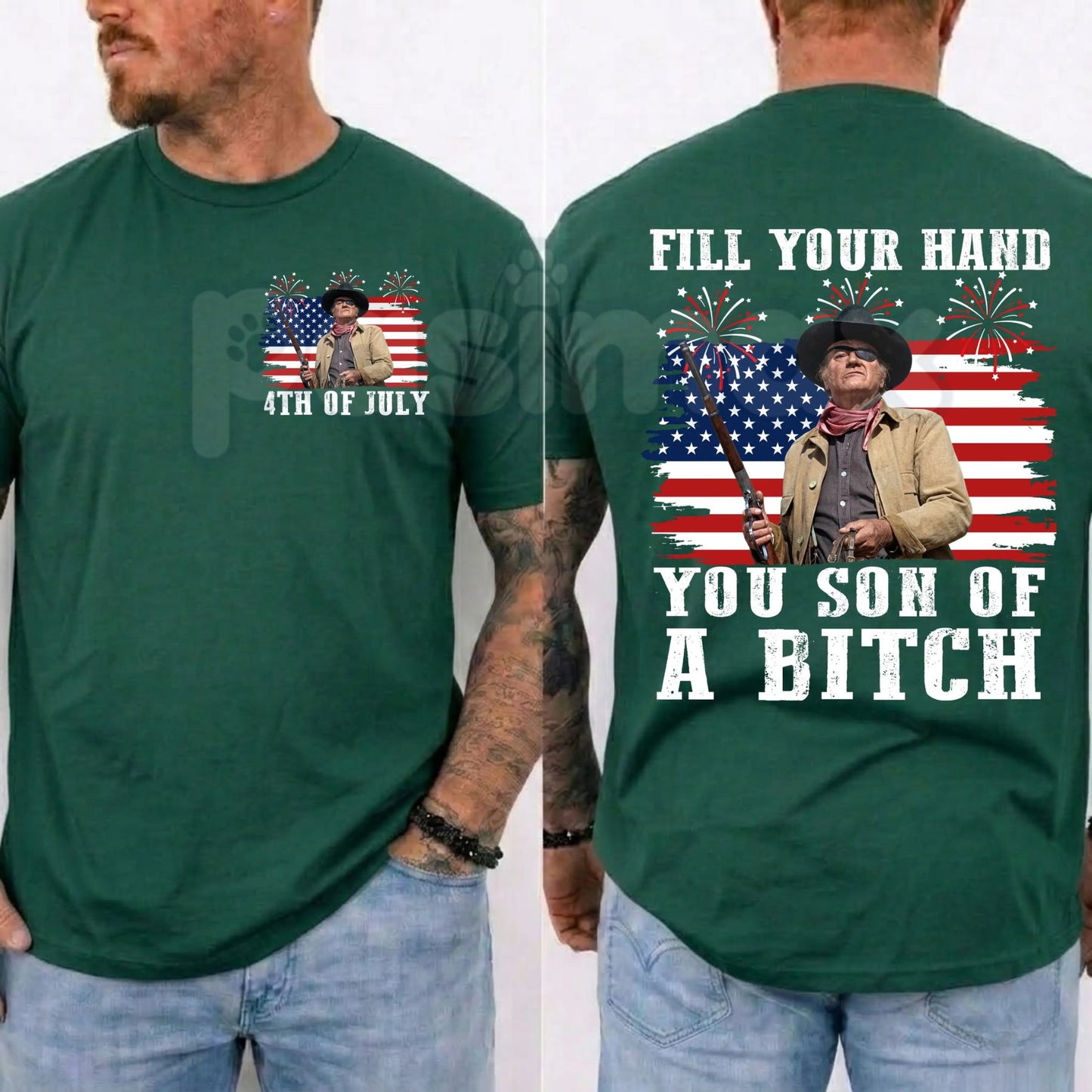 Funny "Fill Your Hand You Son Of A Bitch" T-Shirt – Vintage Western Movie Quote Graphic Tee