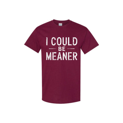 "I Could Be Meaner" Funny T-Shirt - Sarcastic Quote Tee, Unisex Casual Shirt