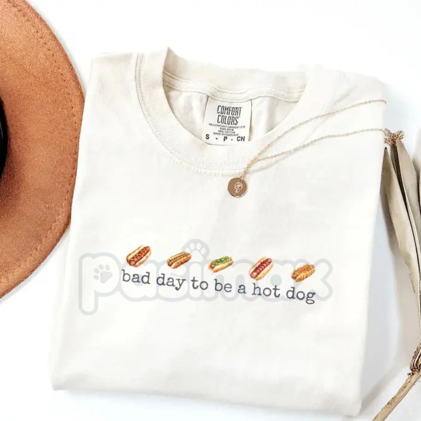 Comfort Colors® Vintage "Bad Day To Be A Hot Dog" T-Shirt – Retro Summer BBQ Mascot Tee, Funny 4th of July Women's Graphic Top, Sarcastic Glizzy Season Shirt